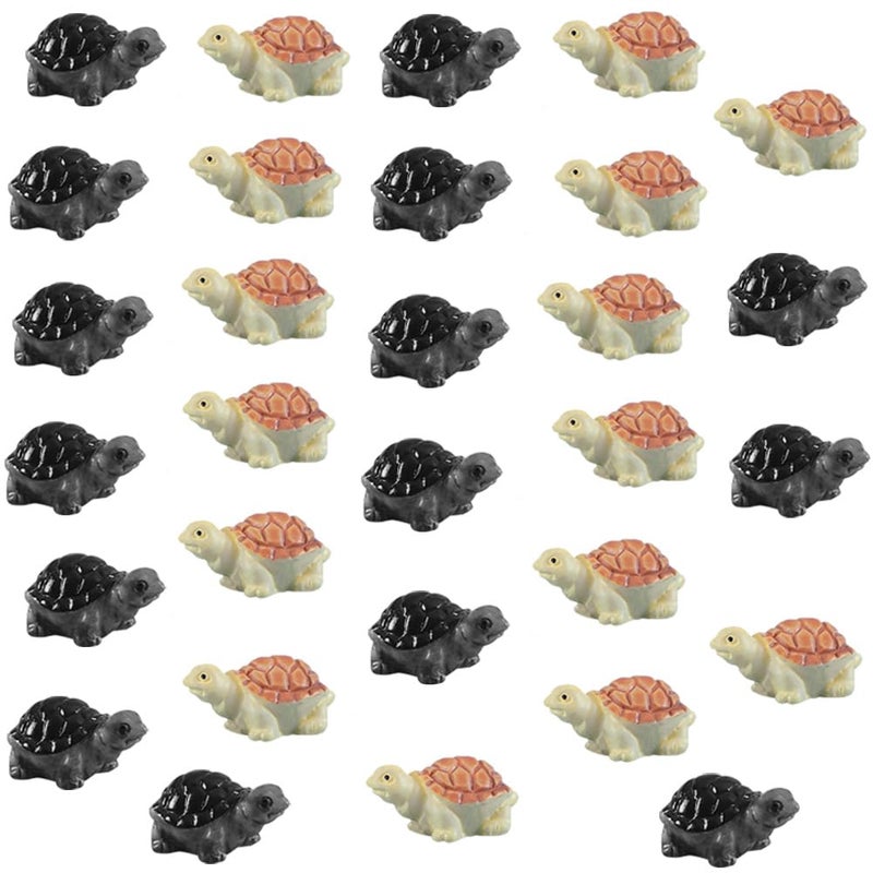 MAOMIA 40 Pcs Miniature Turtle Resin Figurine Plant Pot Fish Tank Decorations Fairy Garden Mini Tortoise Micro Landscape Decor Ornament - Image 1